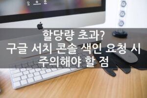 구글 서치 콘솔 색인 할당량 초과 - 색인 요청 시 주의해야 할 점