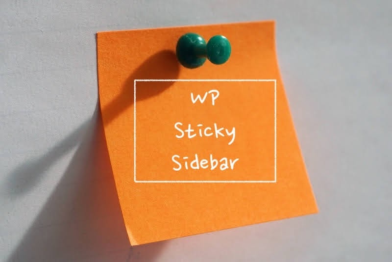 사이드바 고정 플러그인 WP Sticky Sidebar